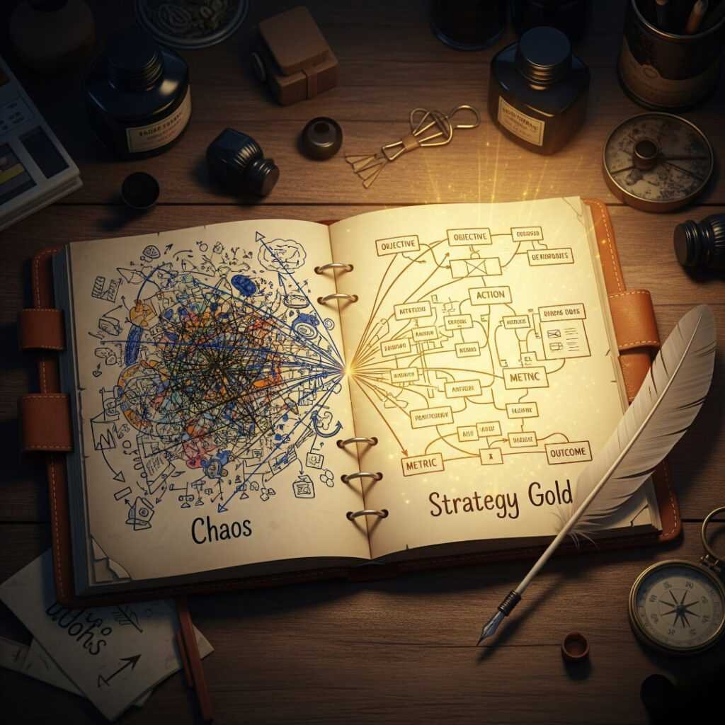 Notebook: chaos to strategy transformation